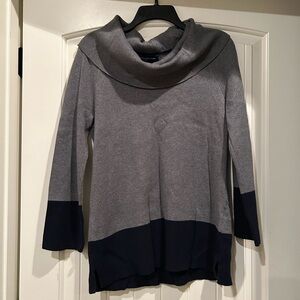 Jones New York Color Blocked Knit Turtleneck Sweater Women's Medium